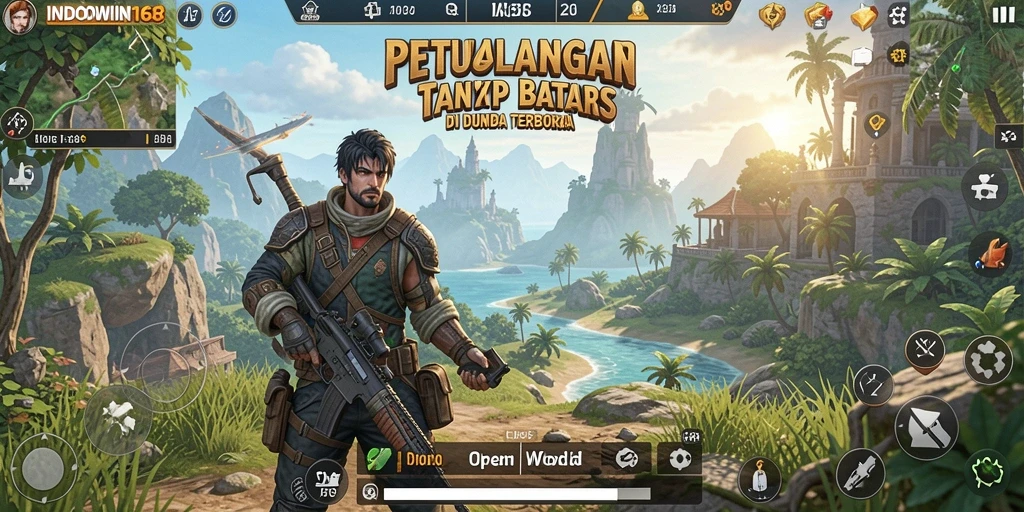 Tampilan antarmuka game Open World INDOWIN168 yang menarik dan interaktif.