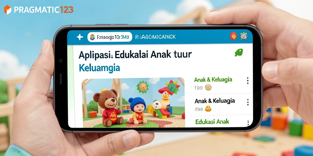 Antarmuka menarik dari aplikasi Edukasi Anak PRAGMATIC123.